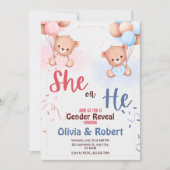 Hij of zij? Een adembenemende Waterverf Geslacht o Kaart (Voorkant)