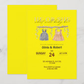 Hij of zij? Een plons van plezier! Roze & Blauwe W Kaart (Voorkant / Achterkant)