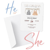 Hij of zij? Een plons van plezier! Roze & Blauwe W Kaart