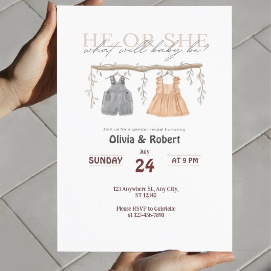 Hij of zij? Een plons van plezier! Roze & Blauwe W Kaart