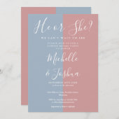 Hij of zij Elegante moderne geslacht onthulling fe Kaart (Voorkant / Achterkant)