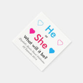 Hij of zij? Gender onthulling Papier Napkins Servet (Hoek)