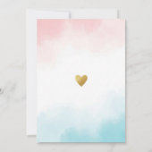 ✨ Hij of zij? Gender Reveal Party Uitnodiging | Ro (Achterkant)