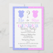 Hij of zij? Genderfeest! Baby Shower Kaart (Voorkant)