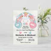 Hij of zij Geslacht onthullen Valentijnsdag Baby s Kaart (Staand voorkant)