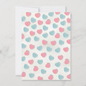 Hij of zij Geslacht onthullen Valentijnsdag Baby s Kaart (Achterkant)