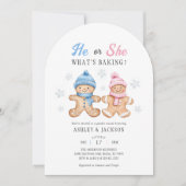 Hij of zij Gingerbread Gender Reveal Arch Kaart (Voorkant)