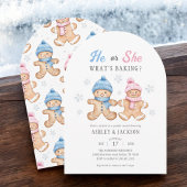 Hij of zij Gingerbread Gender Reveal Arch Kaart