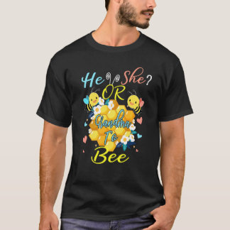 Hij of zij, grootmoeder, om sekse te zijn, onthull t-shirt