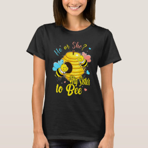 Hij of zij grote zus naar sekse aankondiging BA T-shirt