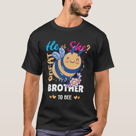 Hij of zij heeft Baby shower ontdekt T-shirt (Voorkant)