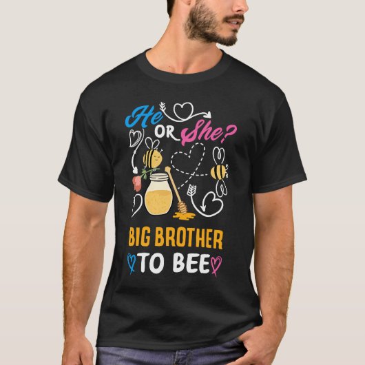 Hij of zij heeft een grote broer om geslachtsziekt t-shirt (Voorkant)
