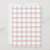 Hij of zij herfstpompoenen Gingham geslachtsopenba Kaart (Achterkant)