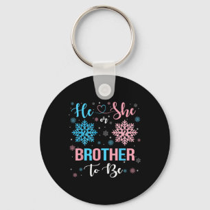 Hij of zij is de broer van het kerst sneeuwvlok ge sleutelhanger