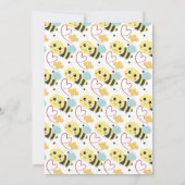 Hij of zij is de gele bloem gender reveal party kaart (Achterkant)