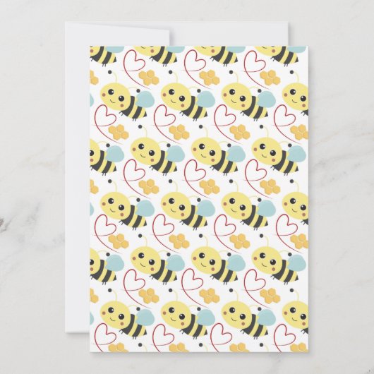 Hij of zij is de gele bloem gender reveal party kaart (Achterkant)