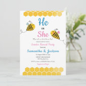 Hij of zij is genderbewuste uitnodiging (Staand voorkant)