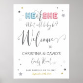 Hij of zij is welkom op de Neutral Gender Reveal P Poster (Voorkant)