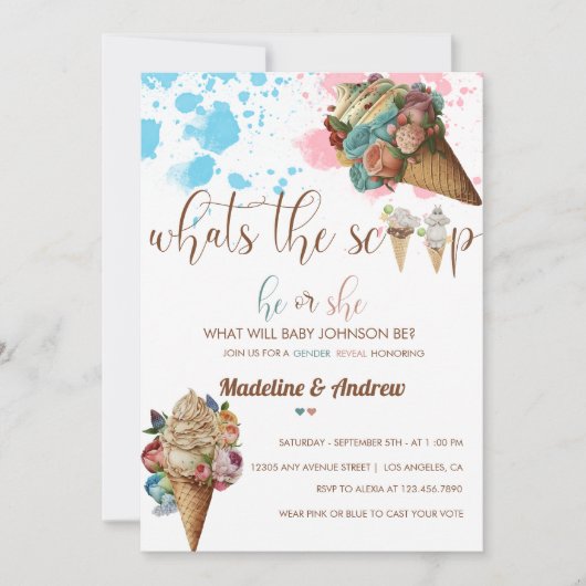 Hij of Zij | Jongen of Meisje | Geslacht Onthulli Kaart (Voorkant)