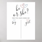 Hij of zij jongen of meisje geslacht onthulling st poster (Voorkant)