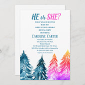 Hij of zij jongen of meisje winter Baby shower Kaart (Voorkant / Achterkant)