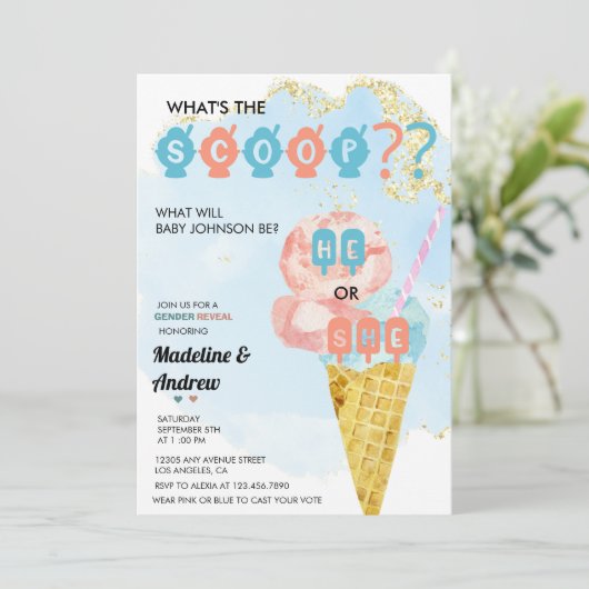 Hij of zij | Jongen of meisjes | Geslacht openbaar Kaart (Staand voorkant)