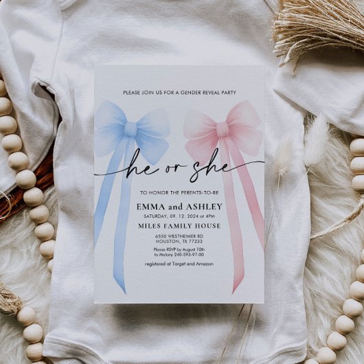 Hij of zij kent de uitnodiging voor genderonthulli