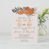 Hij of Zij Kleine Cutie Citrus Oranje Geslacht Ont Kaart (Staand voorkant)