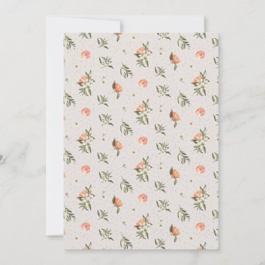 Hij of Zij Kleine Cutie Citrus Oranje Geslacht Ont Kaart (Achterkant)