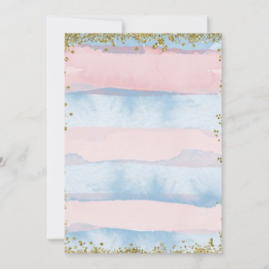 Hij of zij kleine pompoen geslacht onthullen blauw kaart (Achterkant)