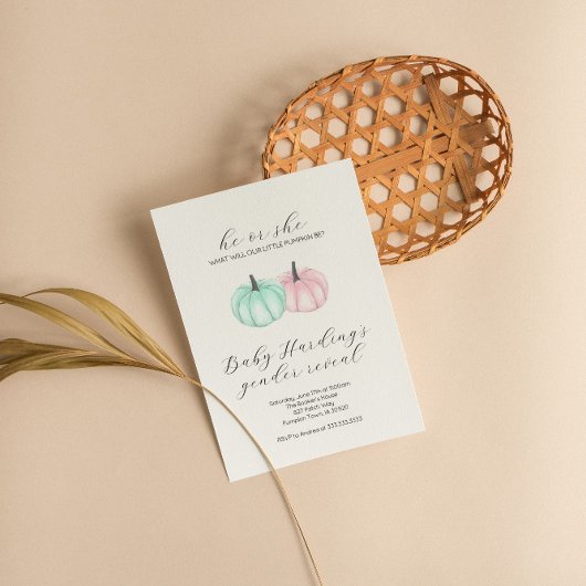 Hij of zij kleine pompoen Herfst Geslacht onthulle Kaart