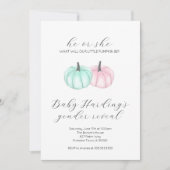 Hij of zij kleine pompoen Herfst Geslacht onthulle Kaart (Voorkant)