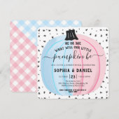 Hij of zij Kleine Pumpkin Gender onthullen Hallowe Kaart (Voorkant / Achterkant)