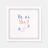 Hij of zij maakt Baby shower bekend Servet (Voorkant)