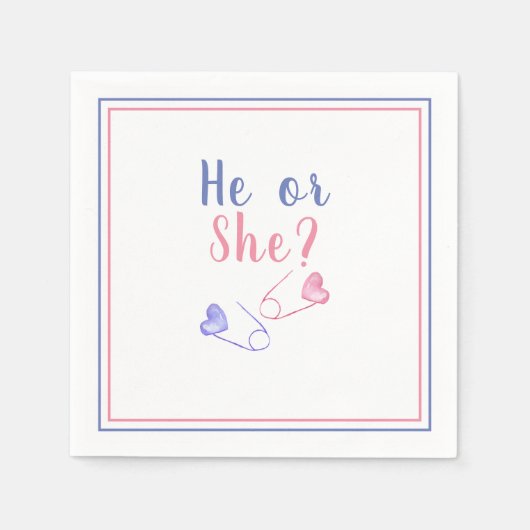 Hij of zij maakt Baby shower bekend Servet (Voorkant)