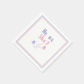 Hij of zij maakt Baby shower bekend Servet (Hoek)