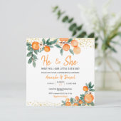 Hij of zij maakt Oranje kleine stropdas bekend Kaart (Staand voorkant)