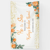 Hij of zij maakt Oranje kleine stropdas bekend Spandoek (Verticaal)