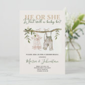 Hij of zij neutrale babykleding Boho geslacht onth Kaart (Staand voorkant)