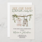 Hij of zij neutrale babykleding Boho geslacht onth Kaart (Voorkant / Achterkant)