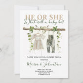 Hij of Zij Neutrale Boho Babykleren Geslacht Revea Kaart (Voorkant)