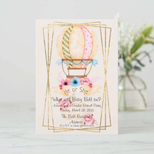 Hij of zij nodigt de partij uit kaart (Staand voorkant)