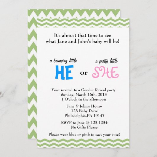 Hij of zij nodigt de vrouw uit kaart (Voorkant / Achterkant)