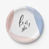 Hij of zij onthullen partijverklaring papieren bordje (Voorkant)