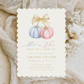 Hij of zij onthult Baby shower uitnodiging