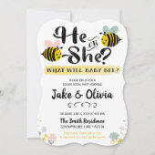 Hij of zij onthult het geslacht Bee Baby Bumblebee Kaart (Voorkant)