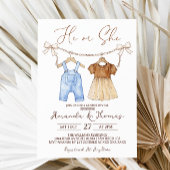 Hij of zij onthult het geslacht van de babykleding kaart