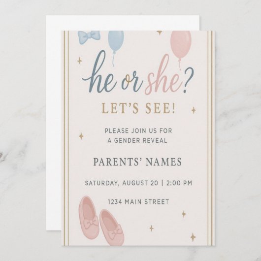 Hij of zij onthult Notitieboek Kaart (Voorkant / Achterkant)