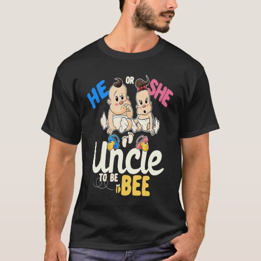 Hij of zij oom om gender te worden onthullen Onkel T-shirt (Voorkant)