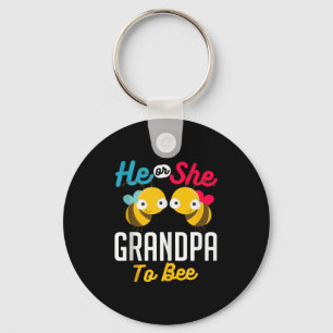 Hij of zij opa aan Bee Baby onthullen aankondiging Sleutelhanger